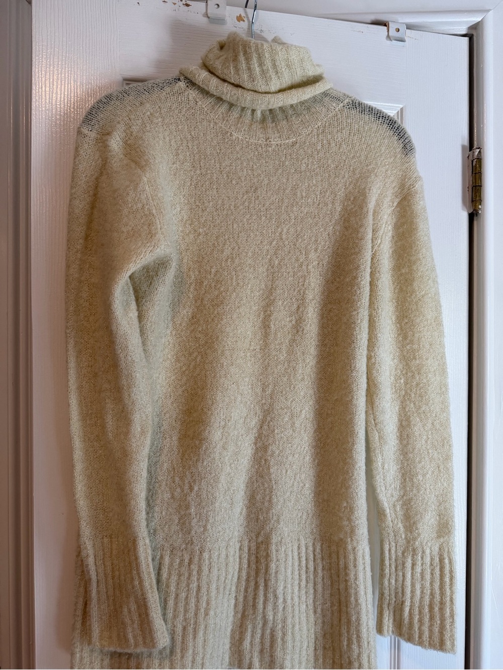 Daniel Cream Turtleneck Sweater with Ribbed Hem